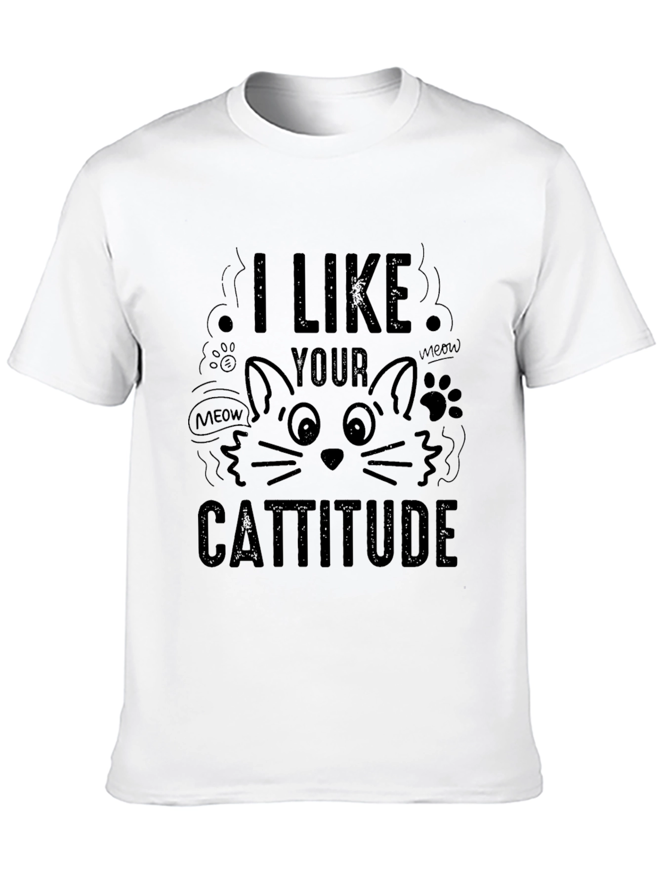 Cattitude Cat Lover Black T-Shirt