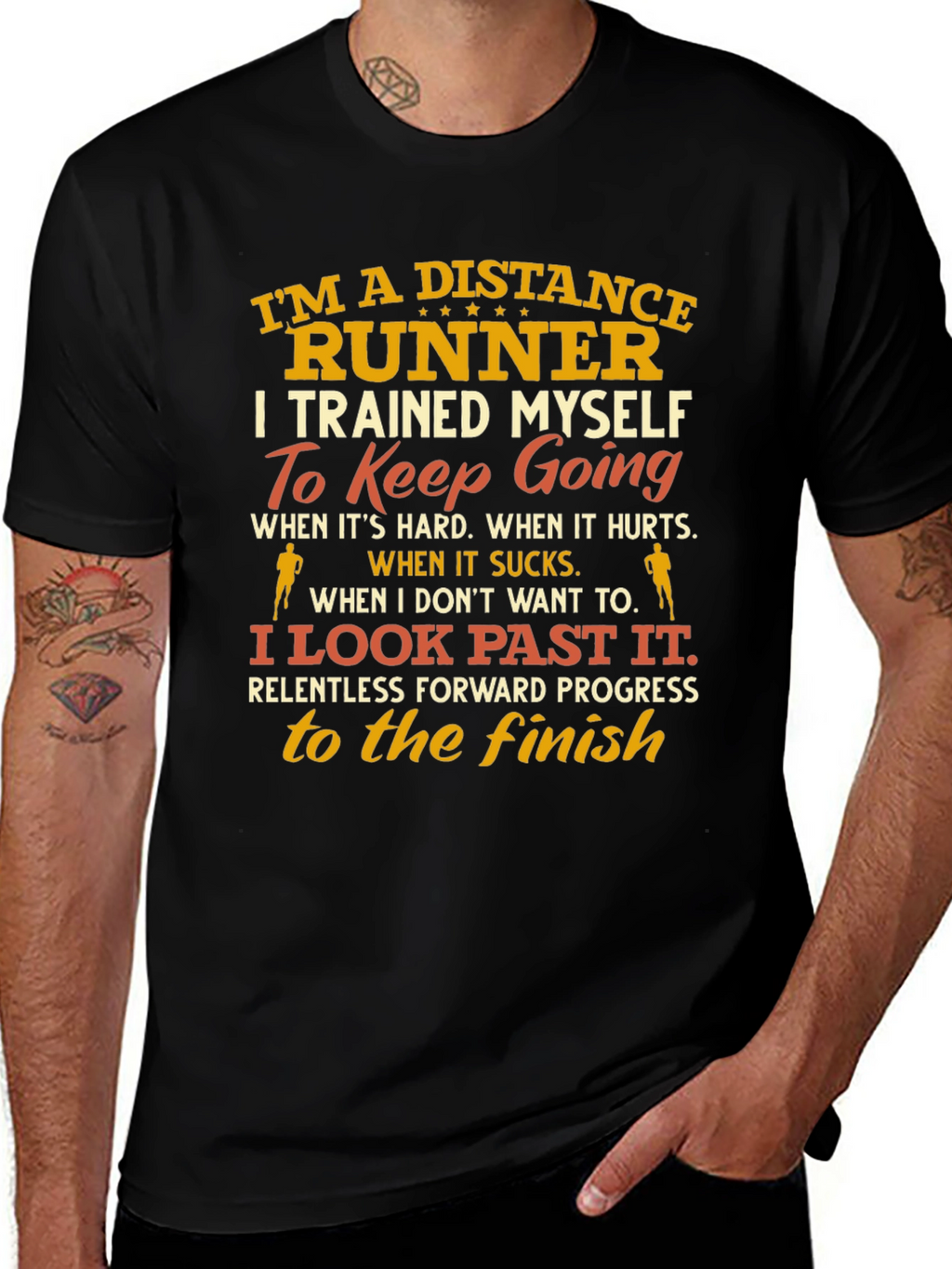 Distance Runner T-Shirt - Motivational Design