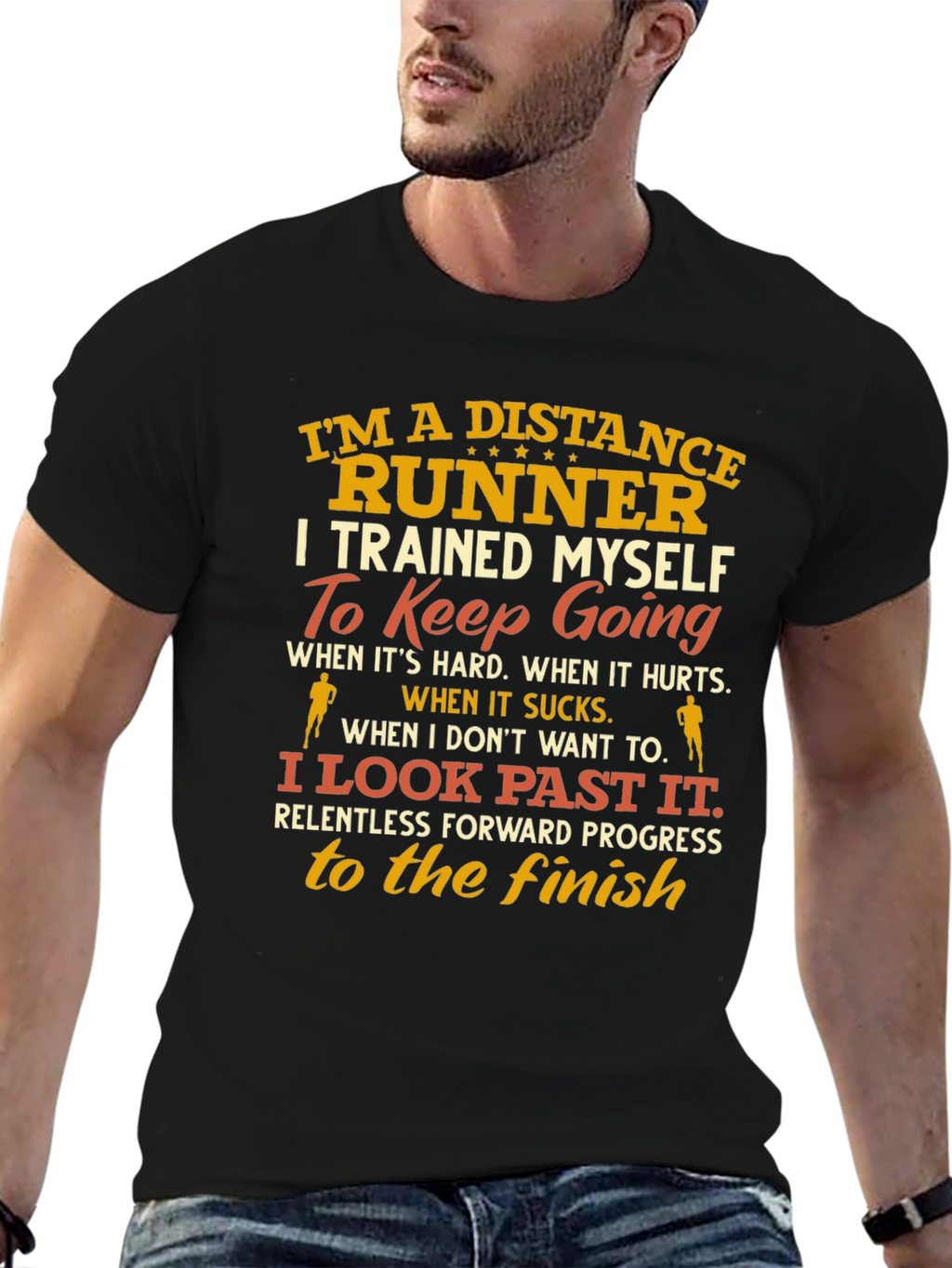 Distance Runner T-Shirt - Motivational Design