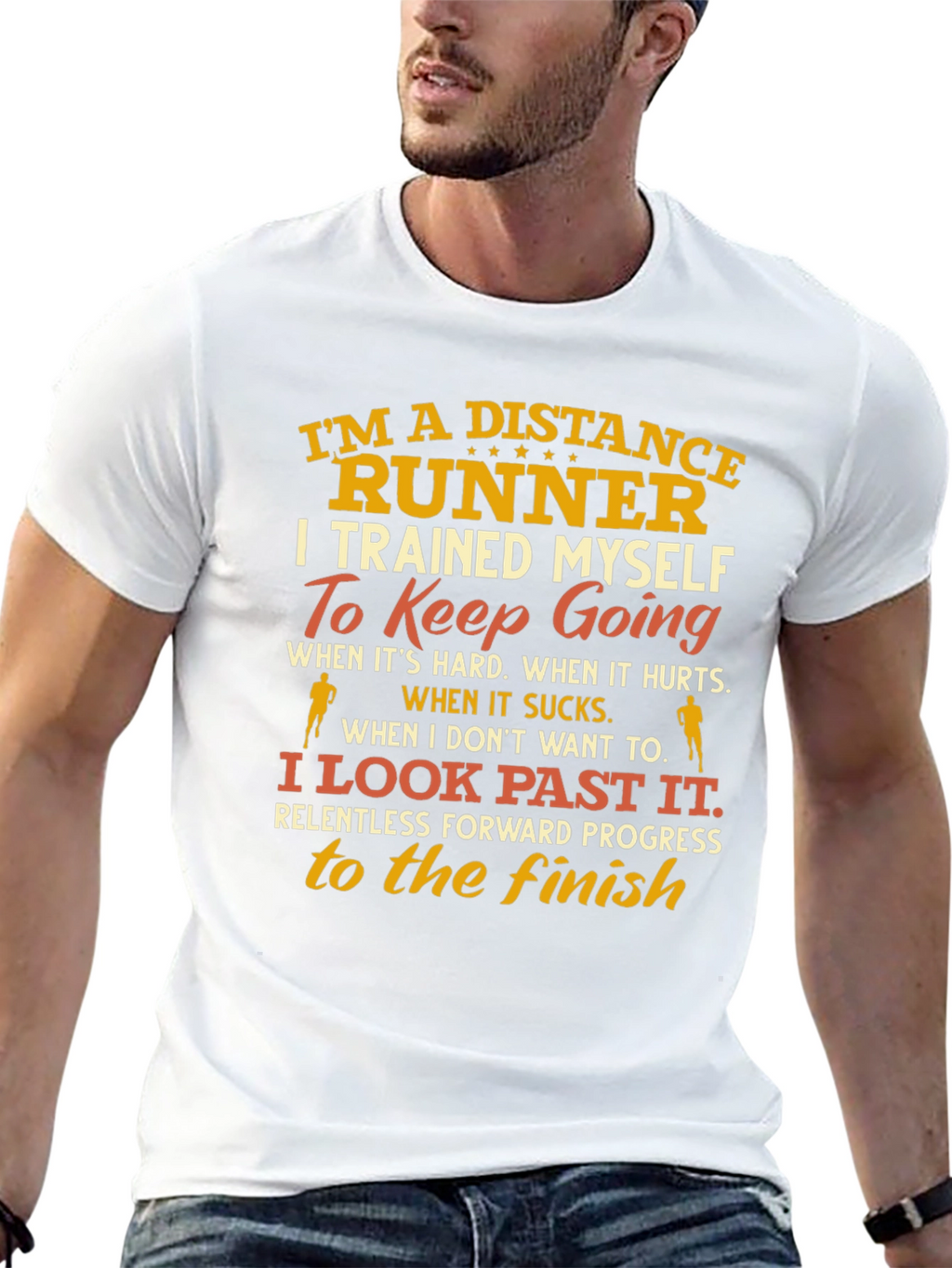 Distance Runner T-Shirt - Motivational Design