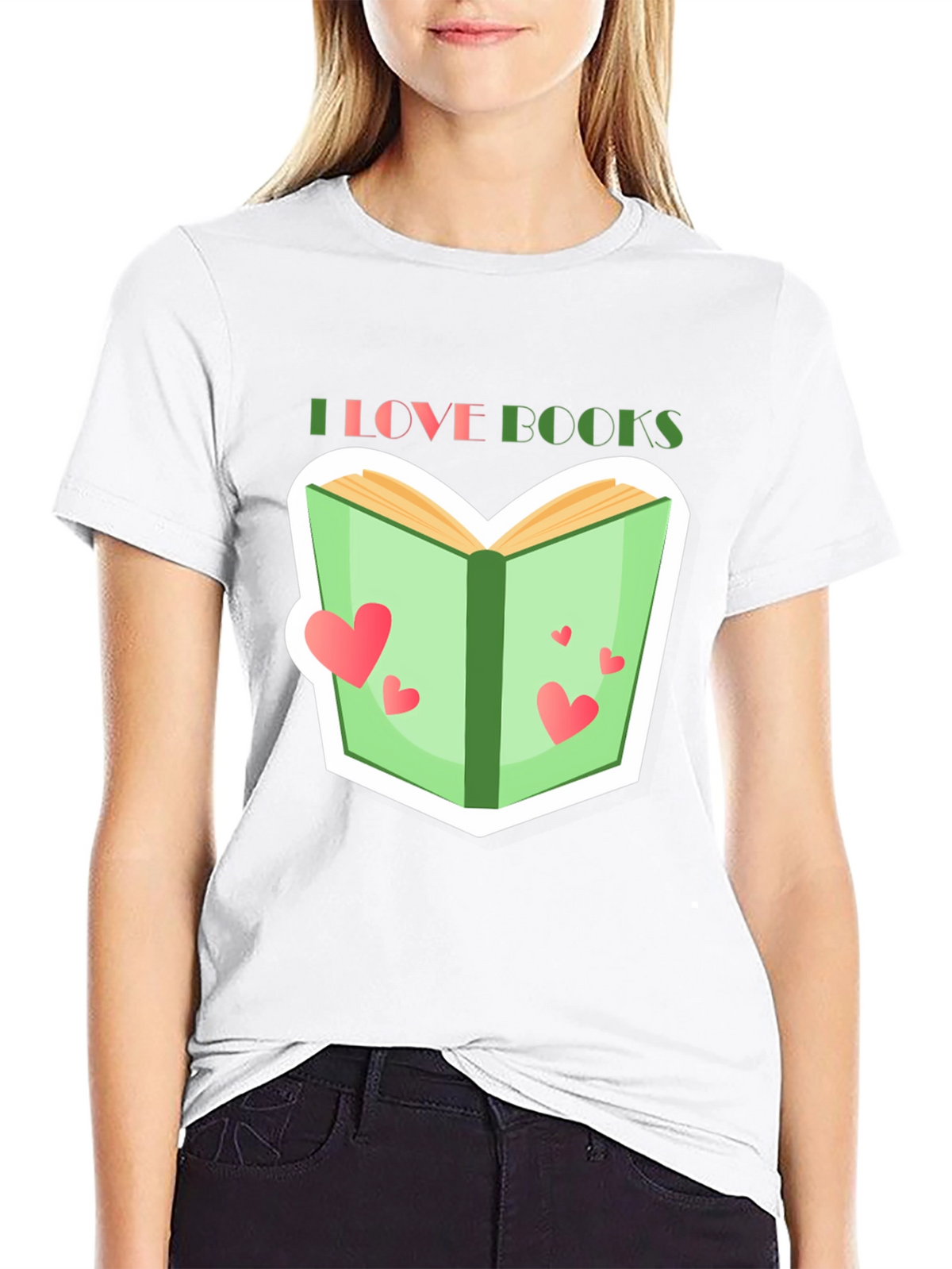 I Love Books Graphic Tee - Reading Lover T-Shirt