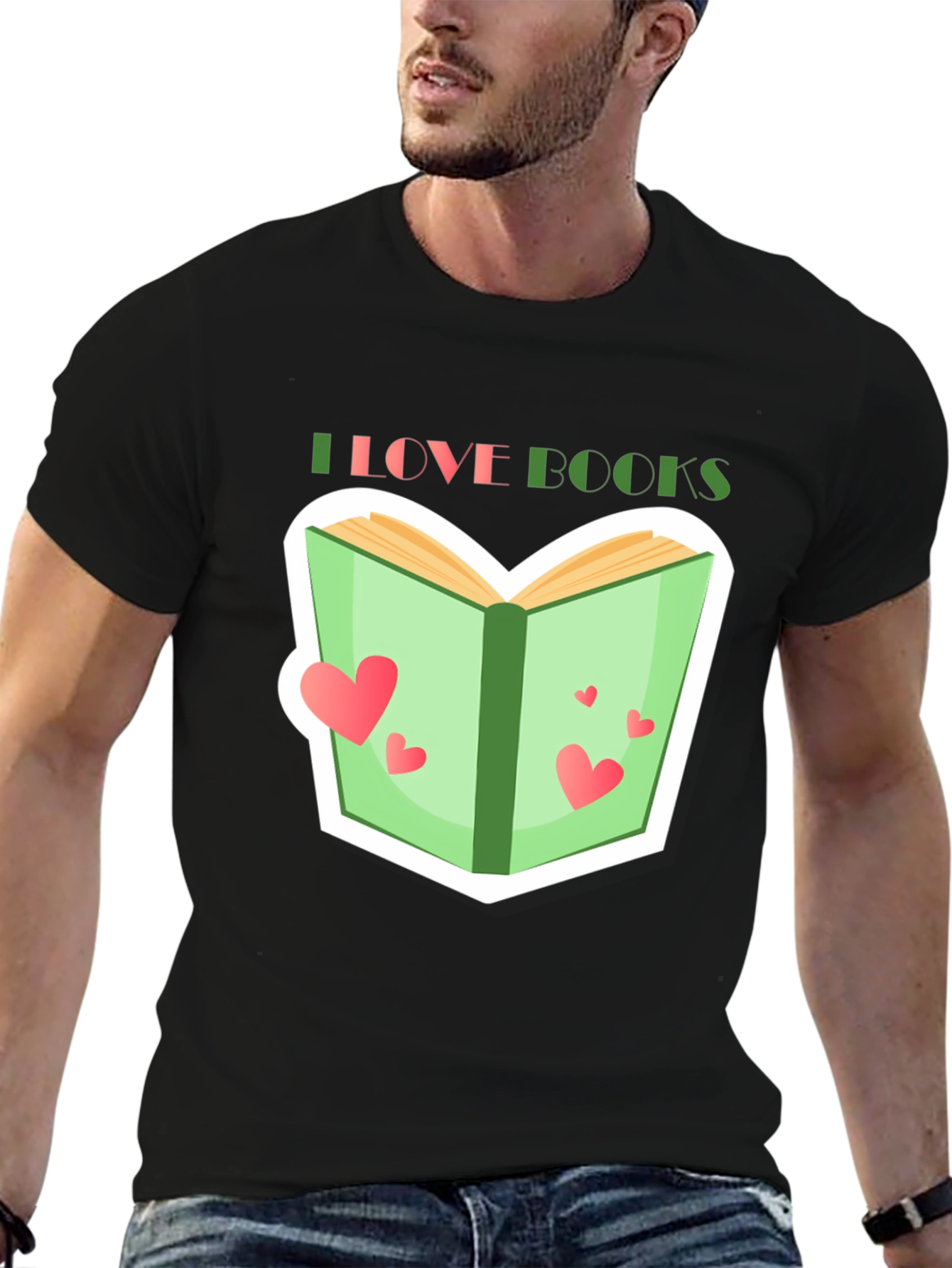 I Love Books Graphic Tee - Reading Lover T-Shirt