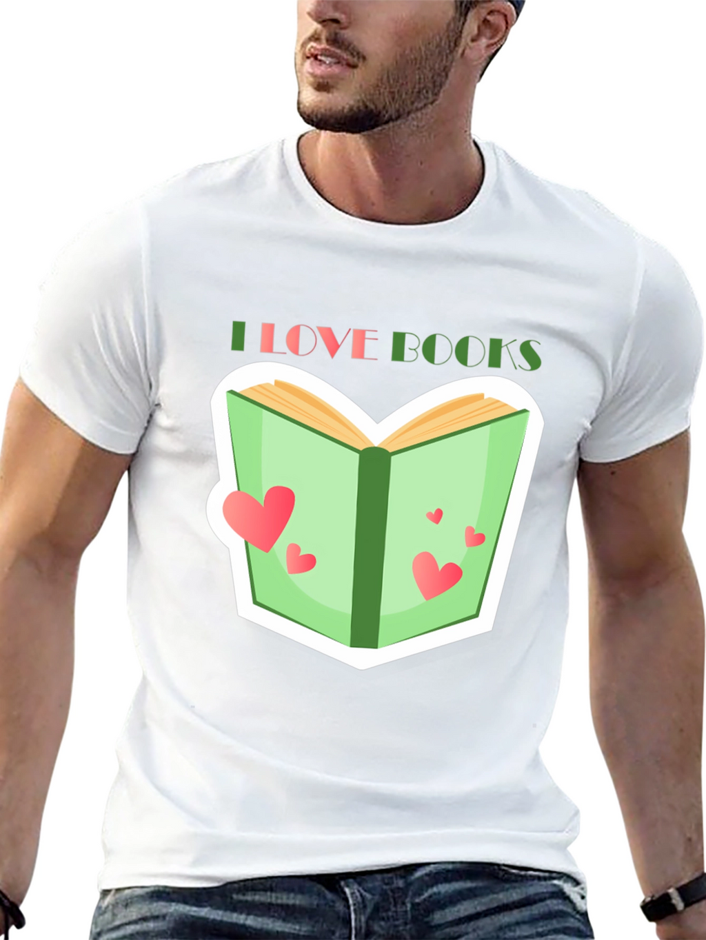 I Love Books Graphic Tee - Reading Lover T-Shirt