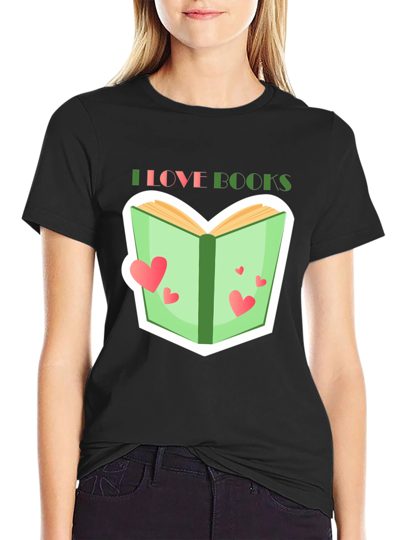 I Love Books Graphic Tee - Reading Lover T-Shirt