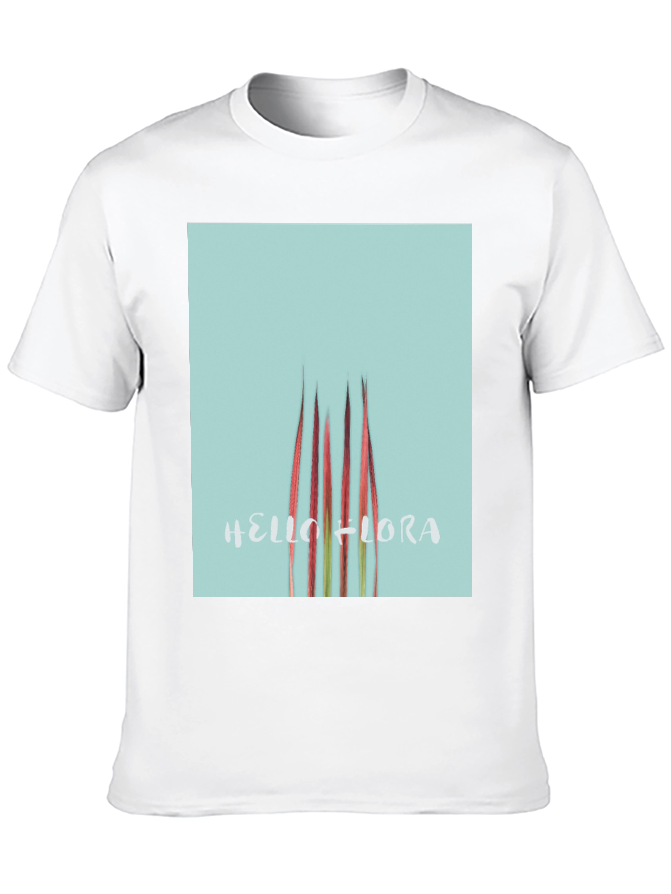 Hello Flora Graphic T-Shirt - Black Casual Tee