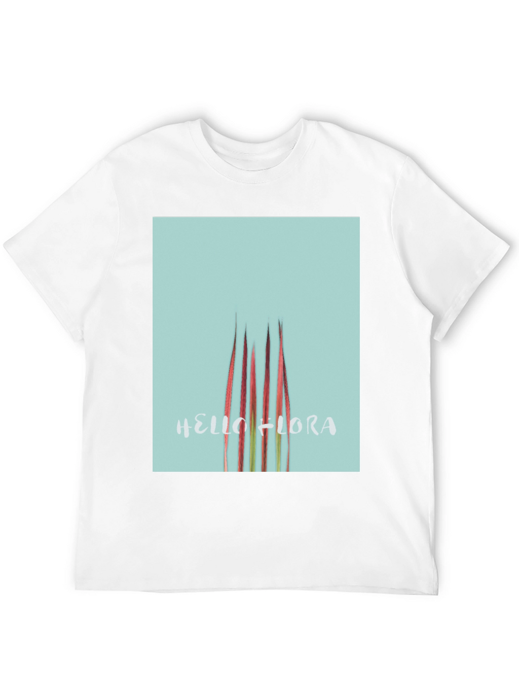 Hello Flora Graphic T-Shirt - Black Casual Tee