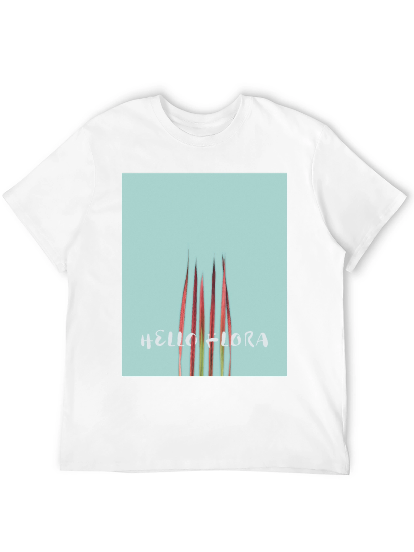 Hello Flora Graphic T-Shirt - Black Casual Tee