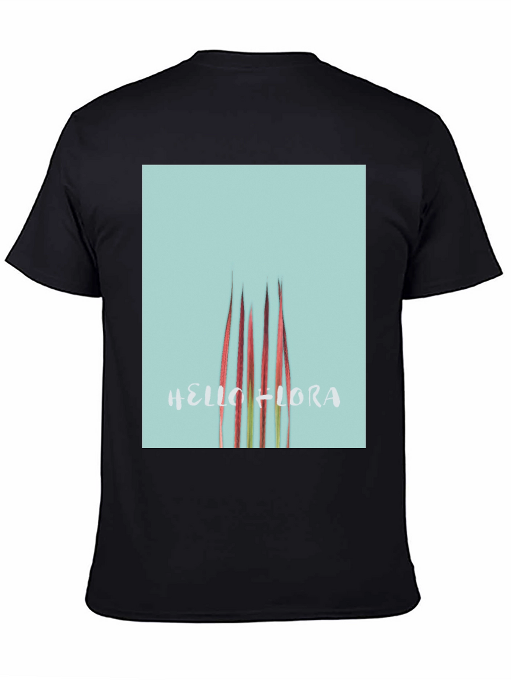 Hello Flora Graphic T-Shirt - Black Casual Tee