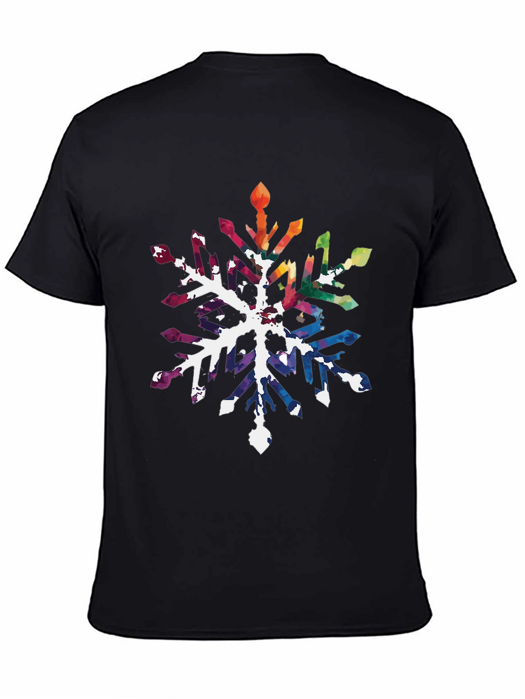 Rainbow Snowflake Graphic Tee - Stylish Unisex Shirt