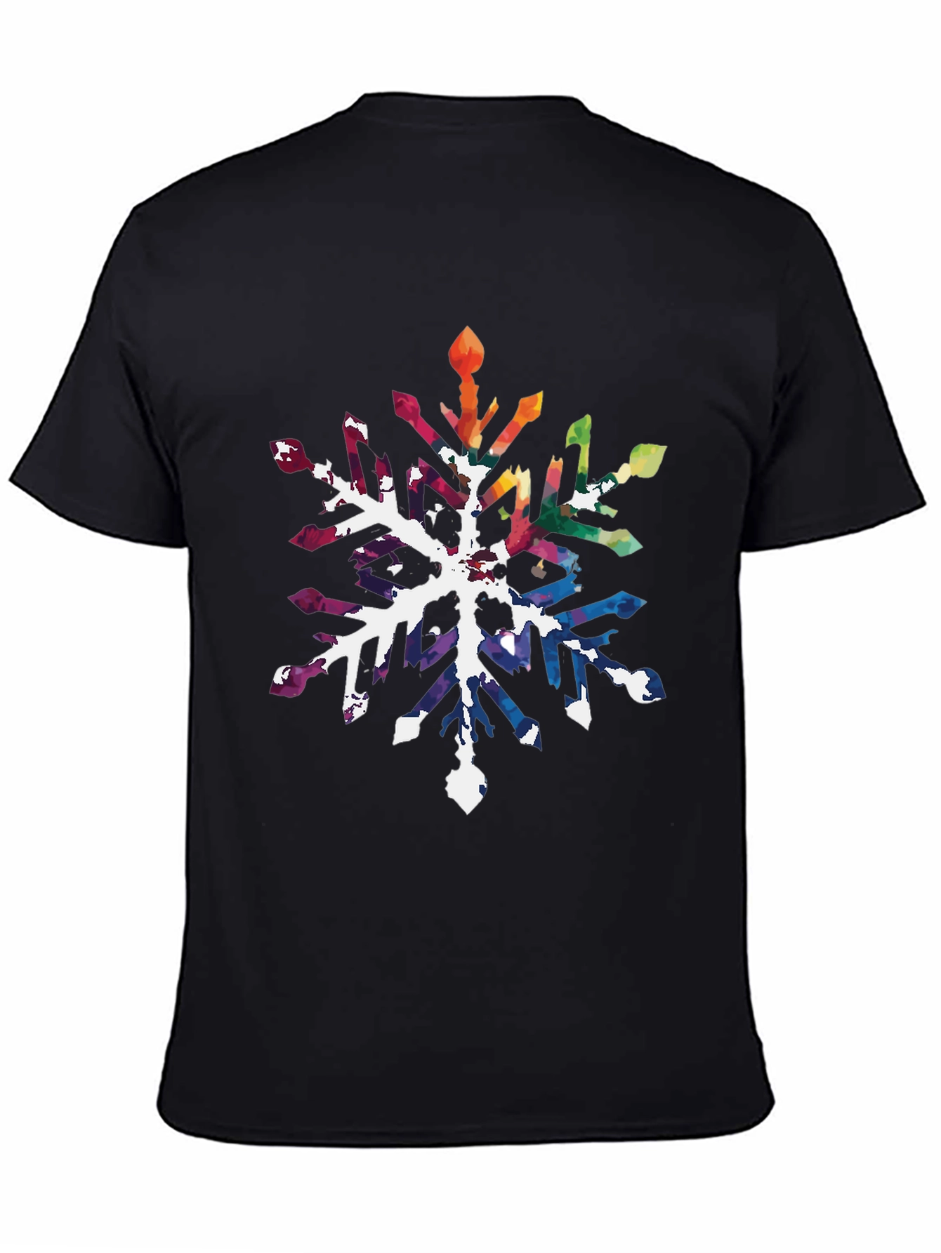 Rainbow Snowflake Graphic Tee - Stylish Unisex Shirt