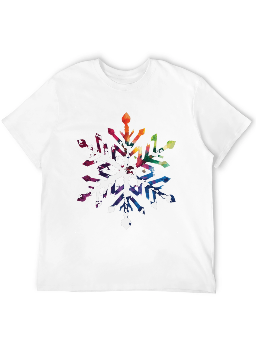 Rainbow Snowflake Graphic Tee - Stylish Unisex Shirt