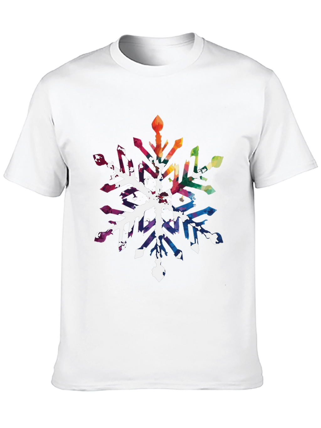 Rainbow Snowflake Graphic Tee - Stylish Unisex Shirt