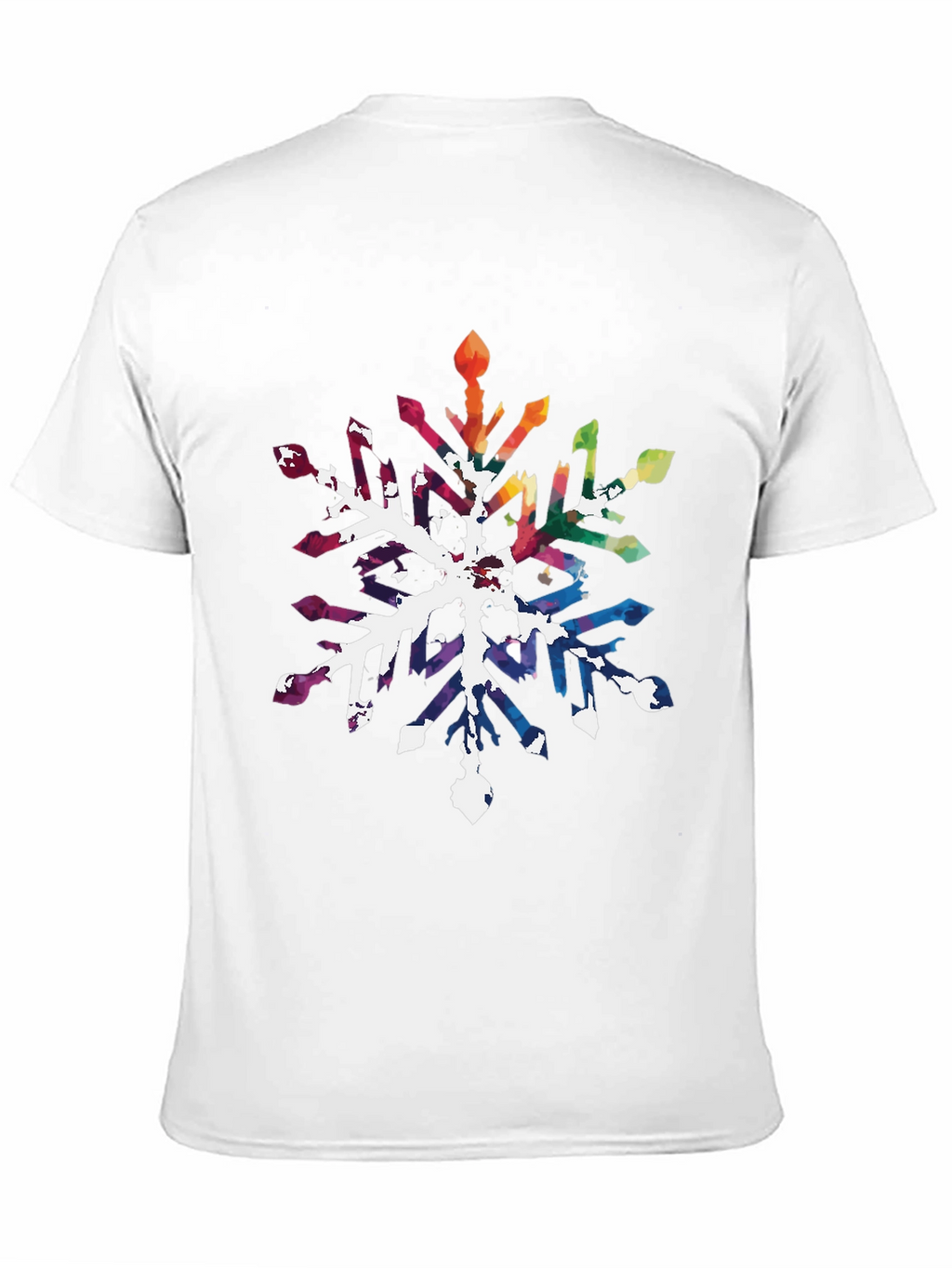 Rainbow Snowflake Graphic Tee - Stylish Unisex Shirt