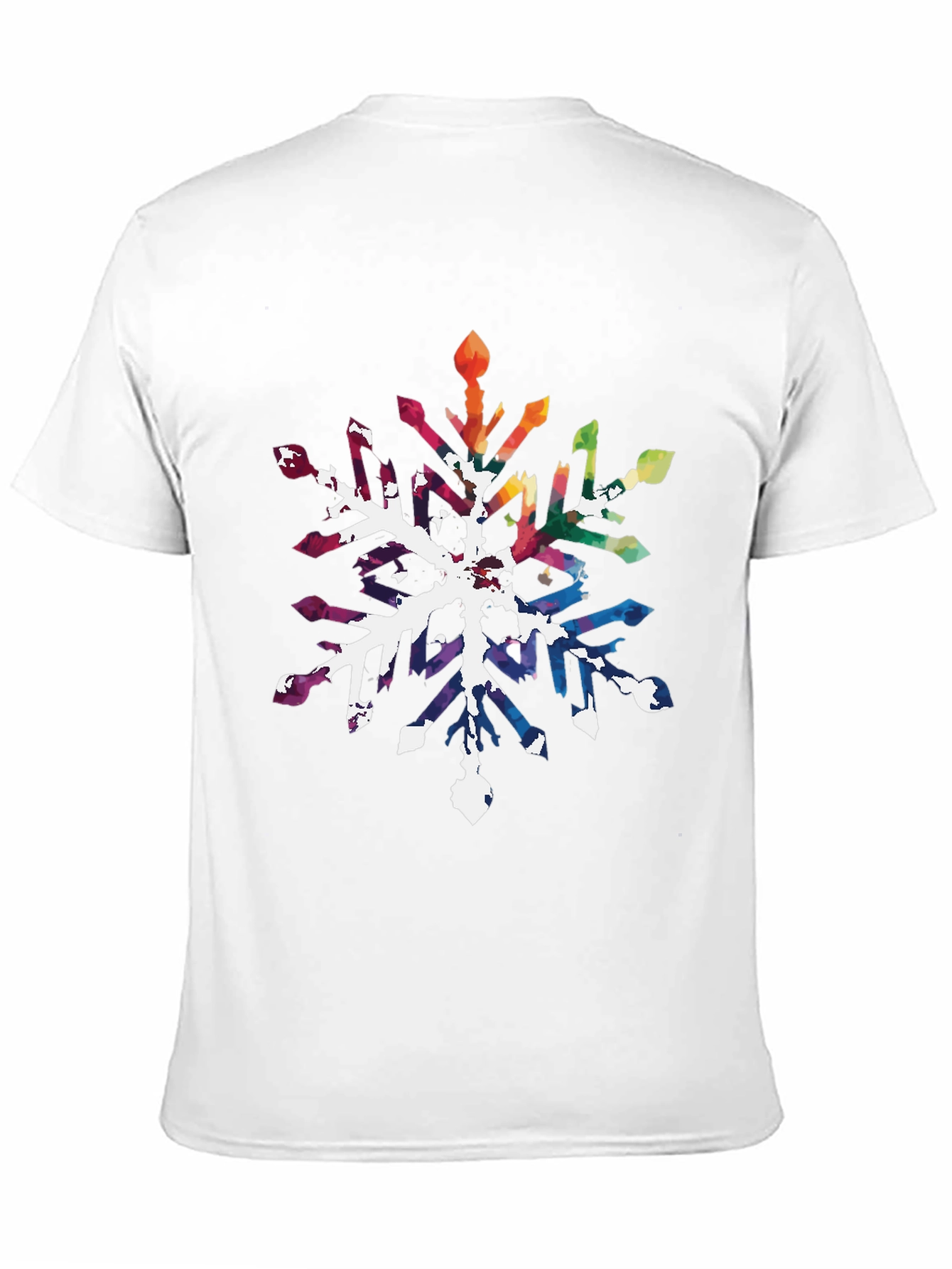 Rainbow Snowflake Graphic Tee - Stylish Unisex Shirt