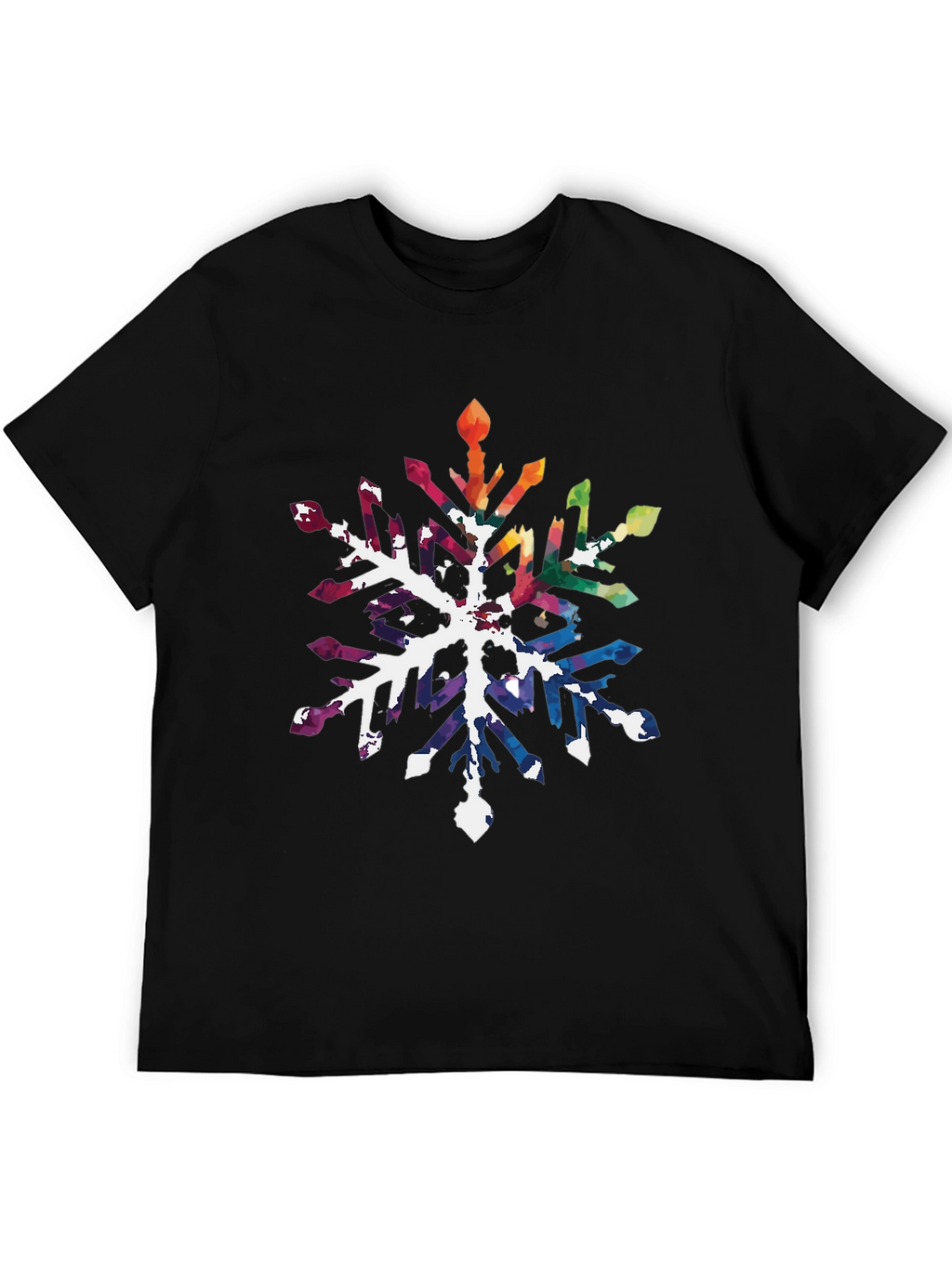 Rainbow Snowflake Graphic Tee - Stylish Unisex Shirt