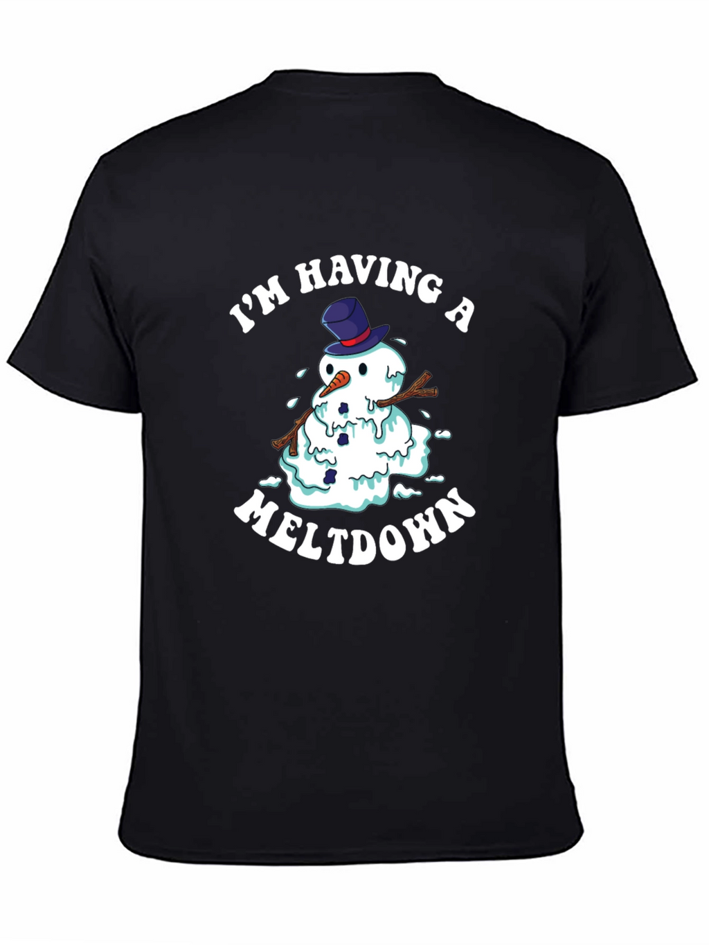 Funny Meltdown Snowman Graphic Tee