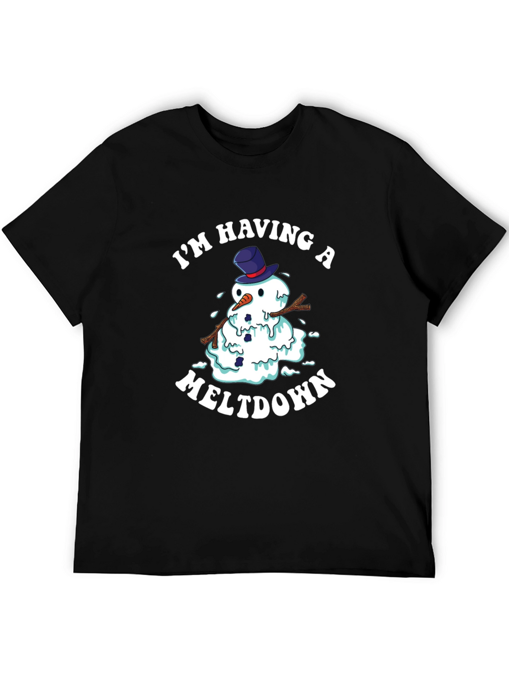 Funny Meltdown Snowman Graphic Tee