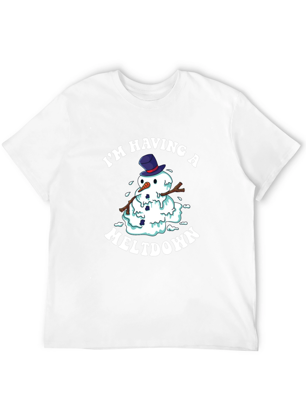 Funny Meltdown Snowman Graphic Tee