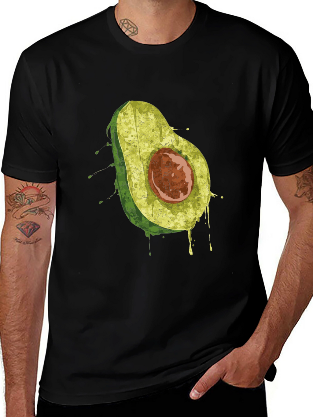 Avocado Graphic T-Shirt - Black