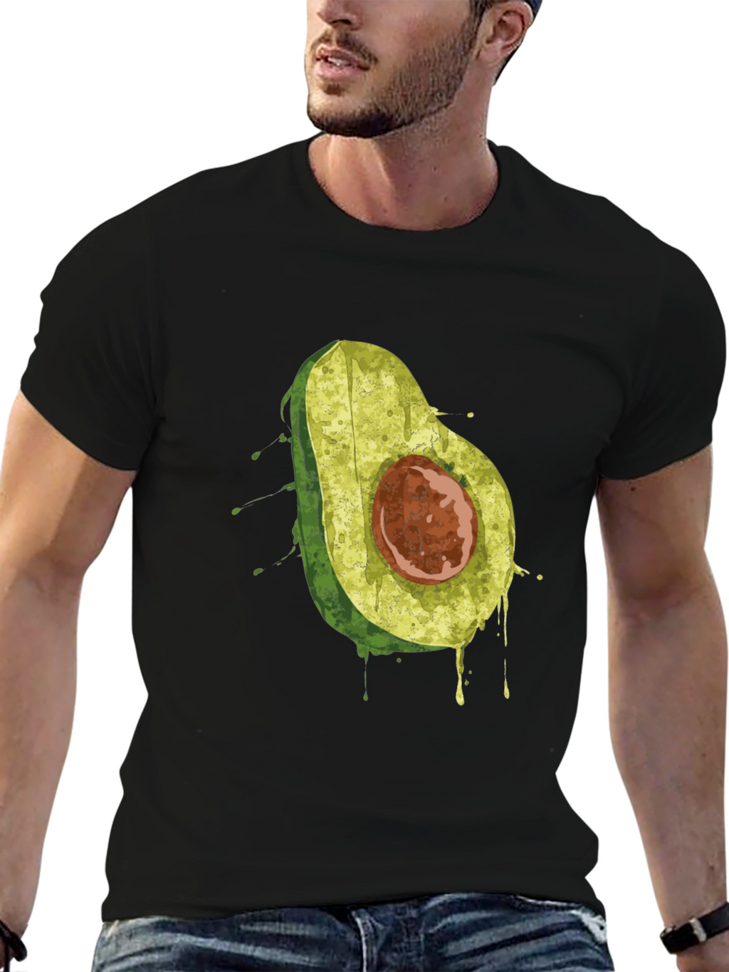 Avocado Graphic T-Shirt - Black