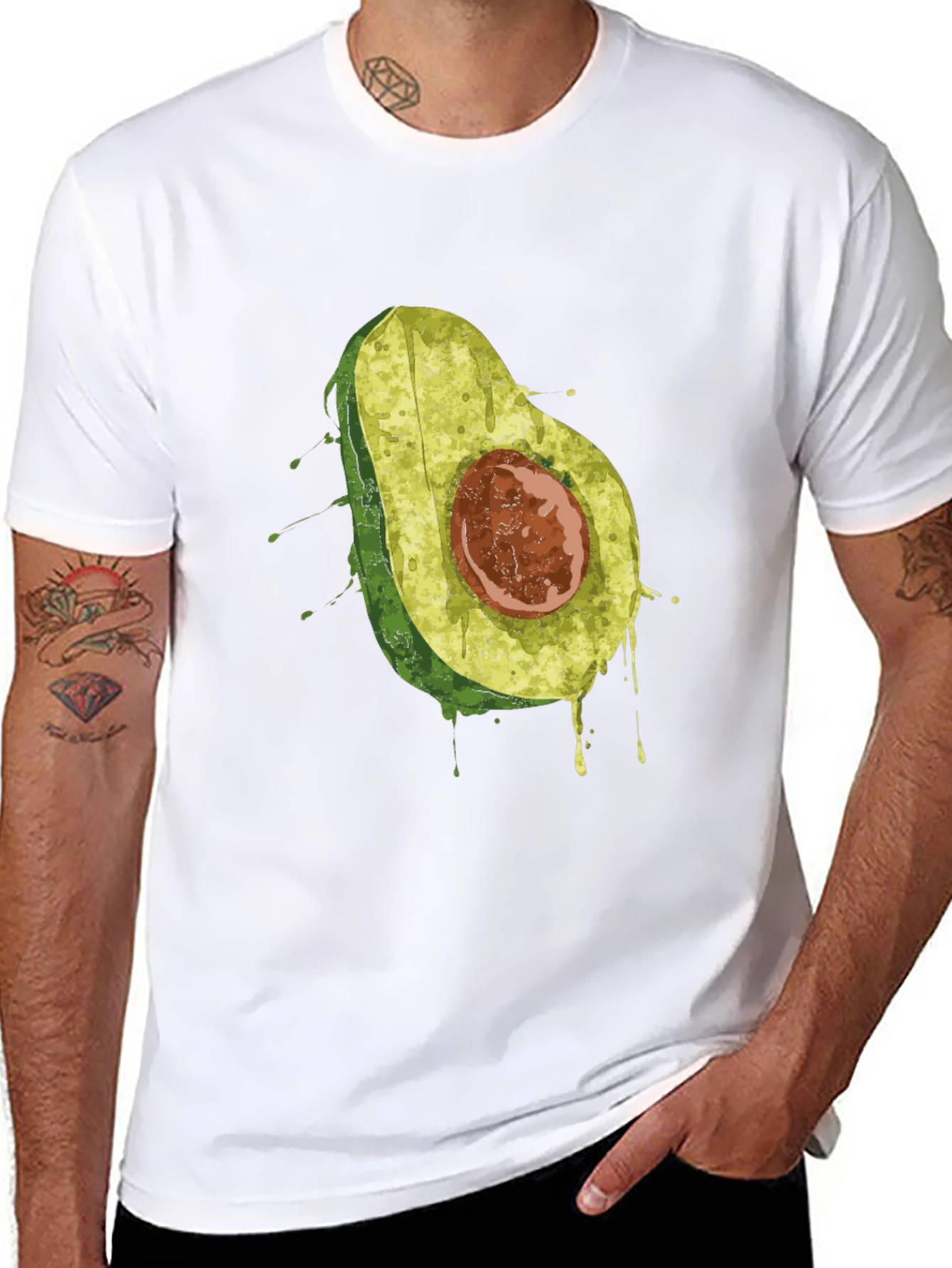 Avocado Graphic T-Shirt - Black