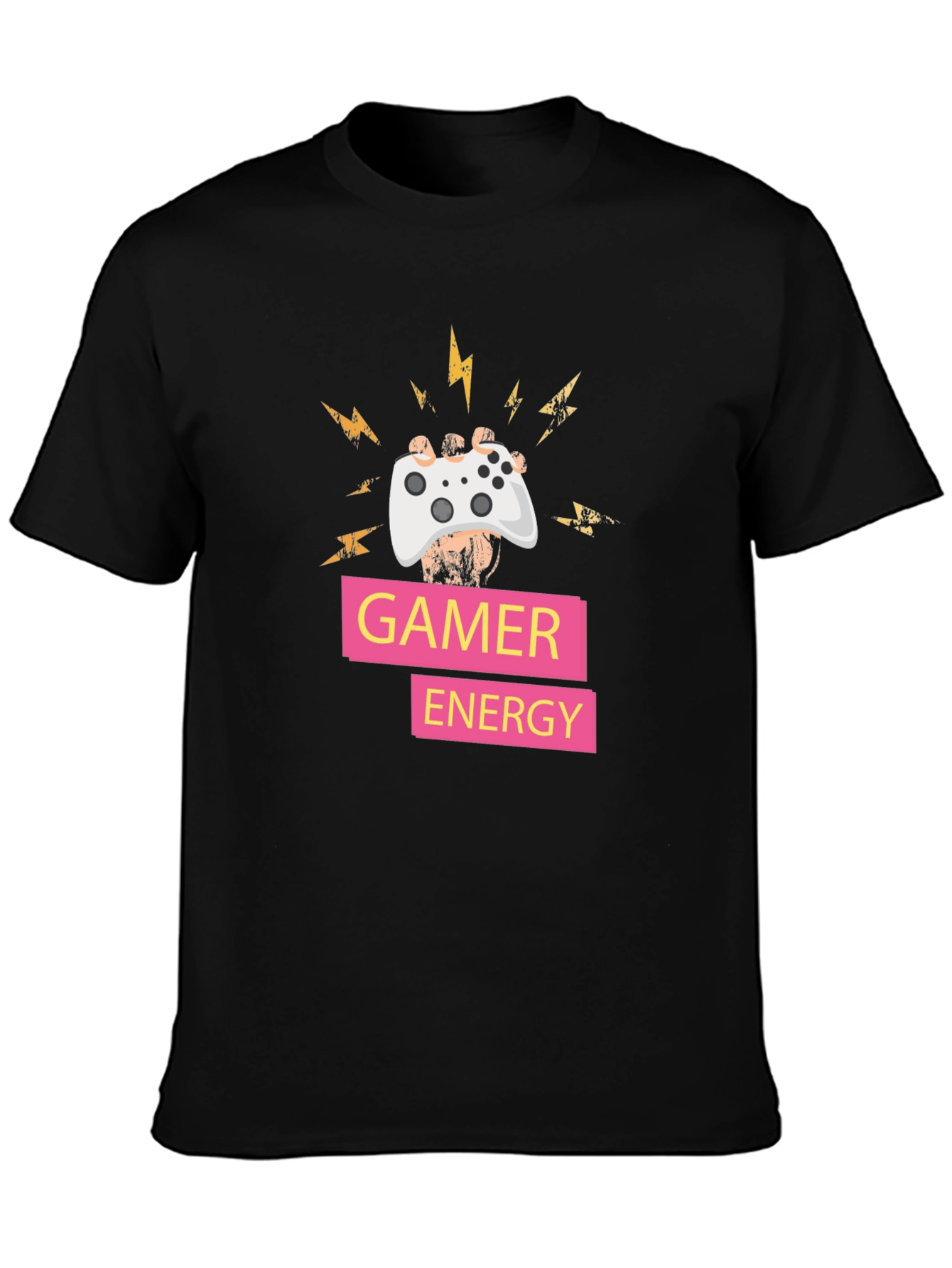 Gamer Energy T-Shirt - Black Gaming Tee