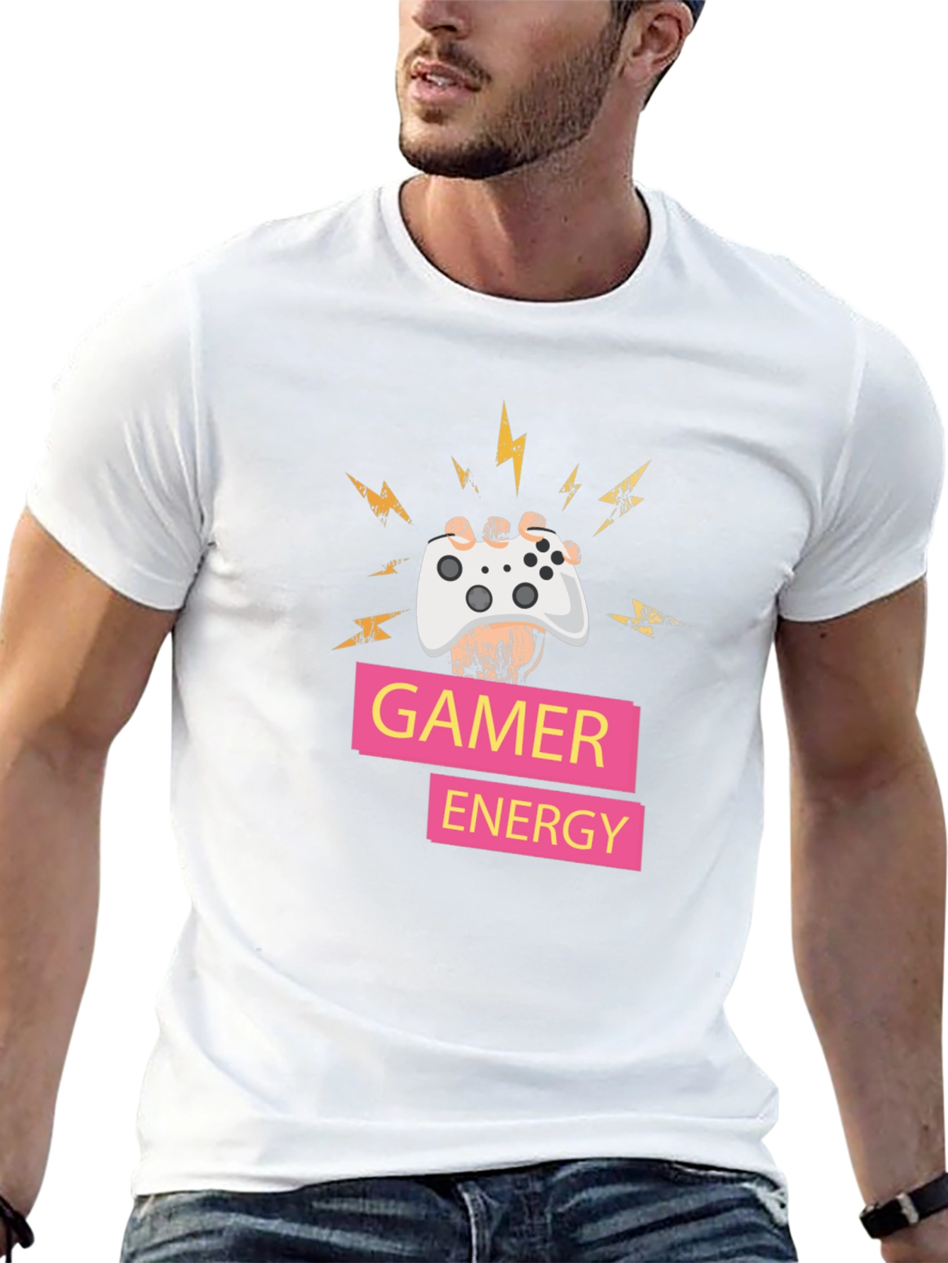 Gamer Energy T-Shirt - Black Gaming Tee