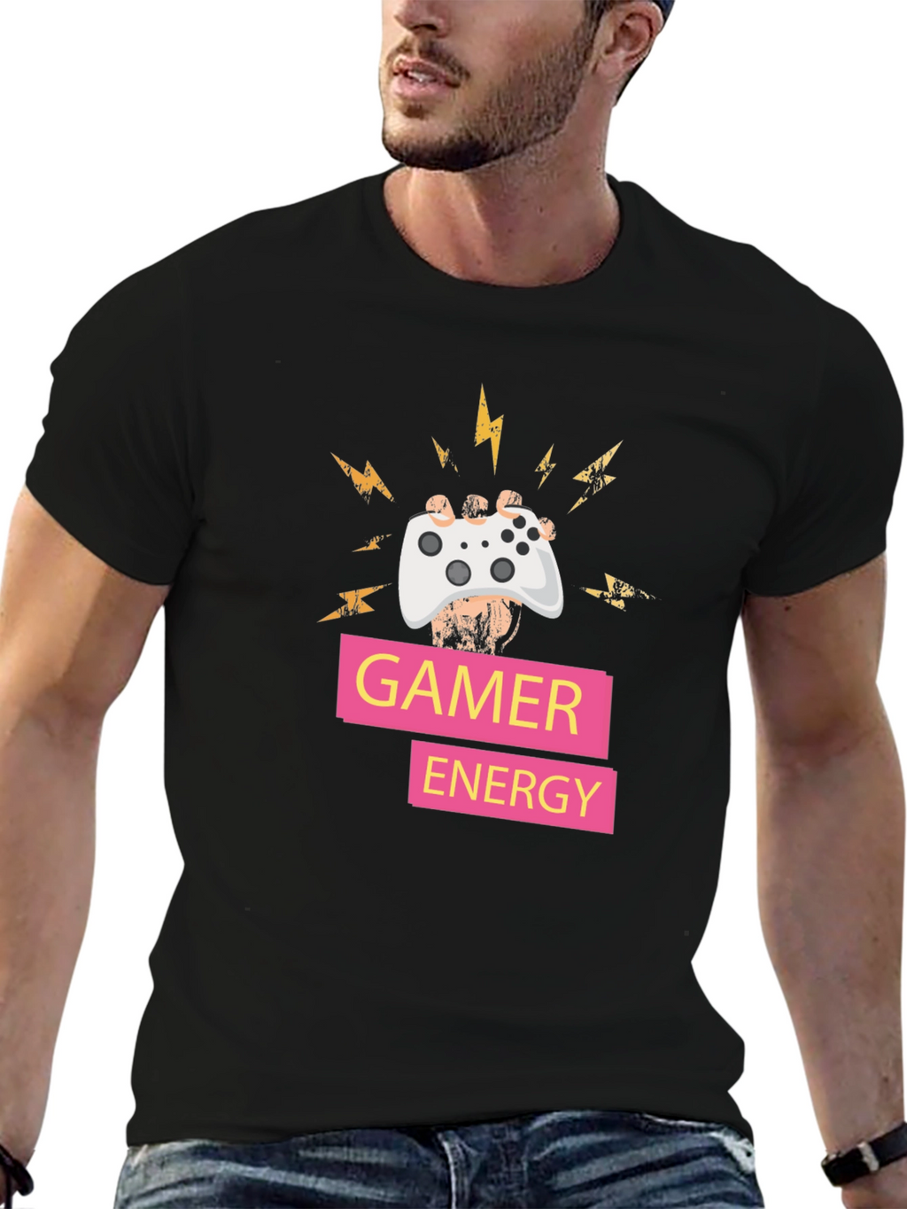 Gamer Energy T-Shirt - Black Gaming Tee