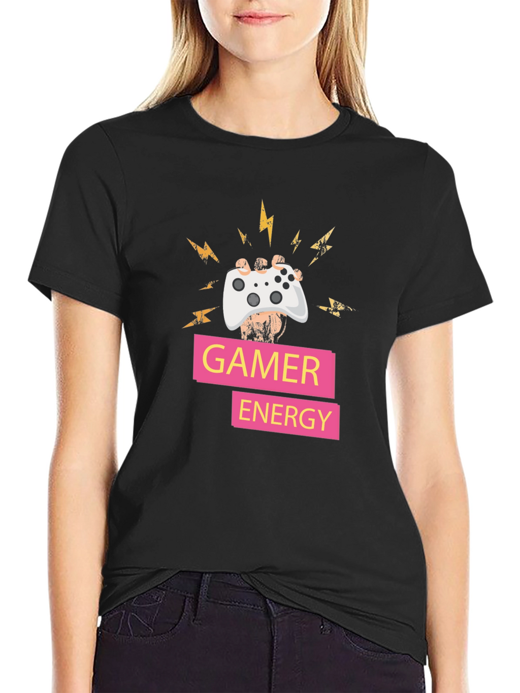Gamer Energy T-Shirt - Black Gaming Tee