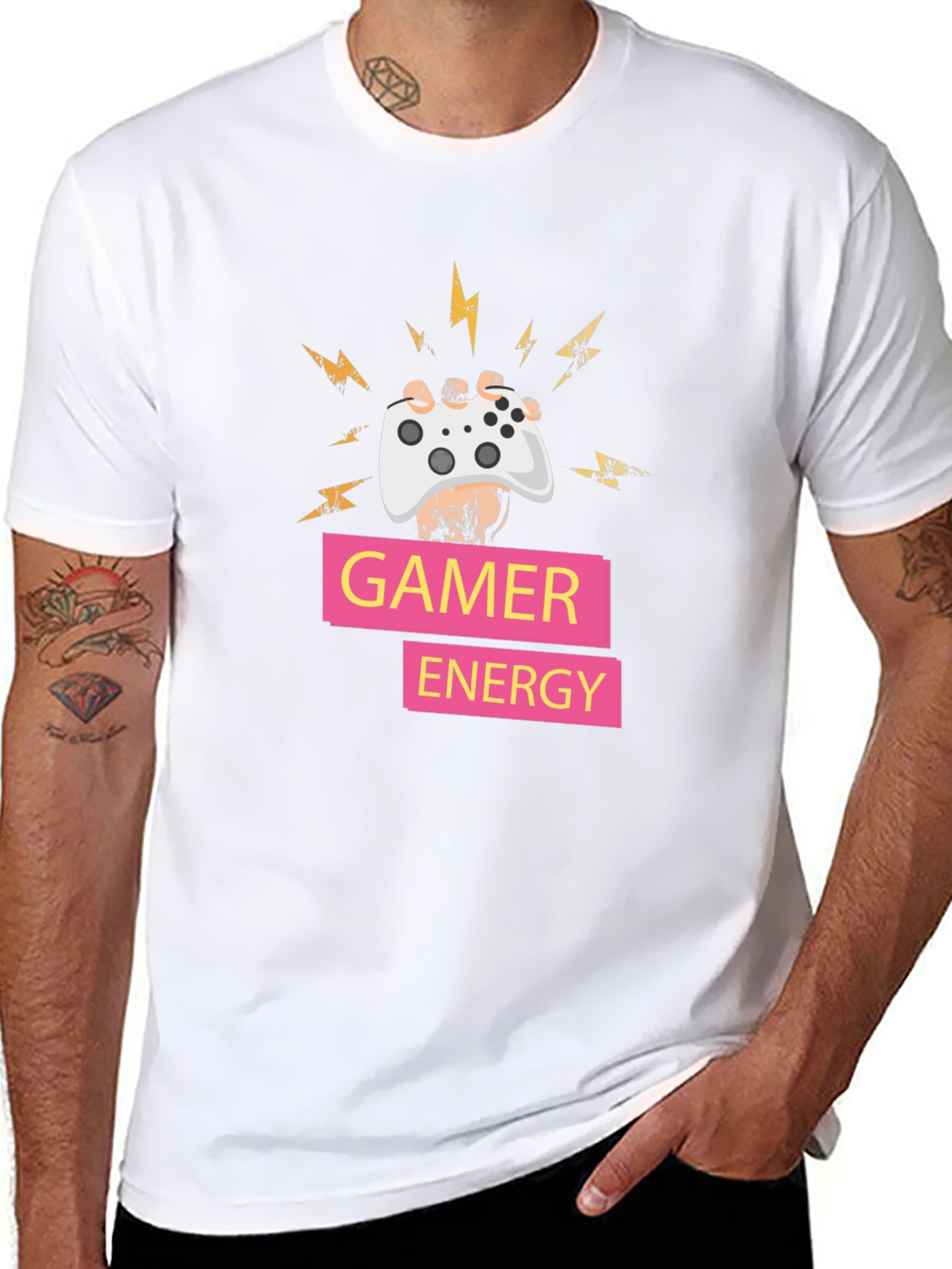 Gamer Energy T-Shirt - Black Gaming Tee