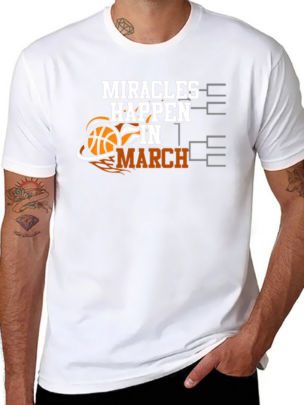 Miracles Happen in March Basketball T-Shirt