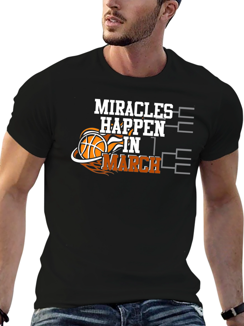 Miracles Happen in March Basketball T-Shirt