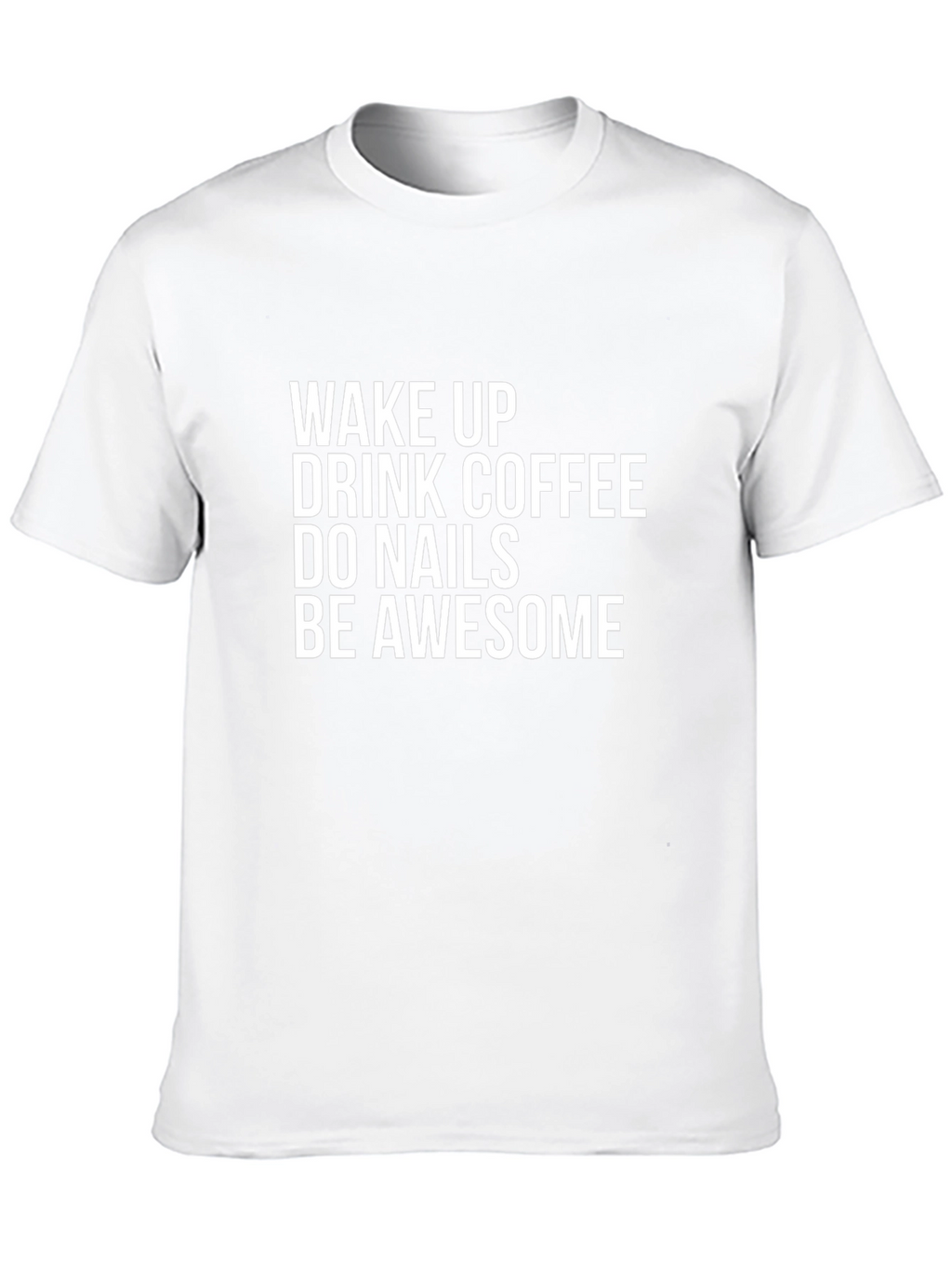 Wake Up Coffee Nails Awesome Black T-Shirt