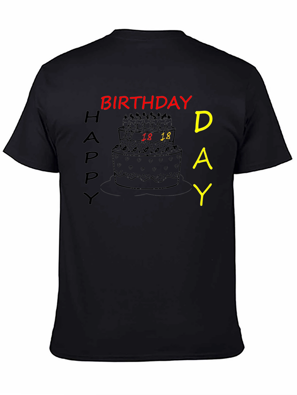 Birthday Cake Graphic Tee - 18th Birthday Shirt
