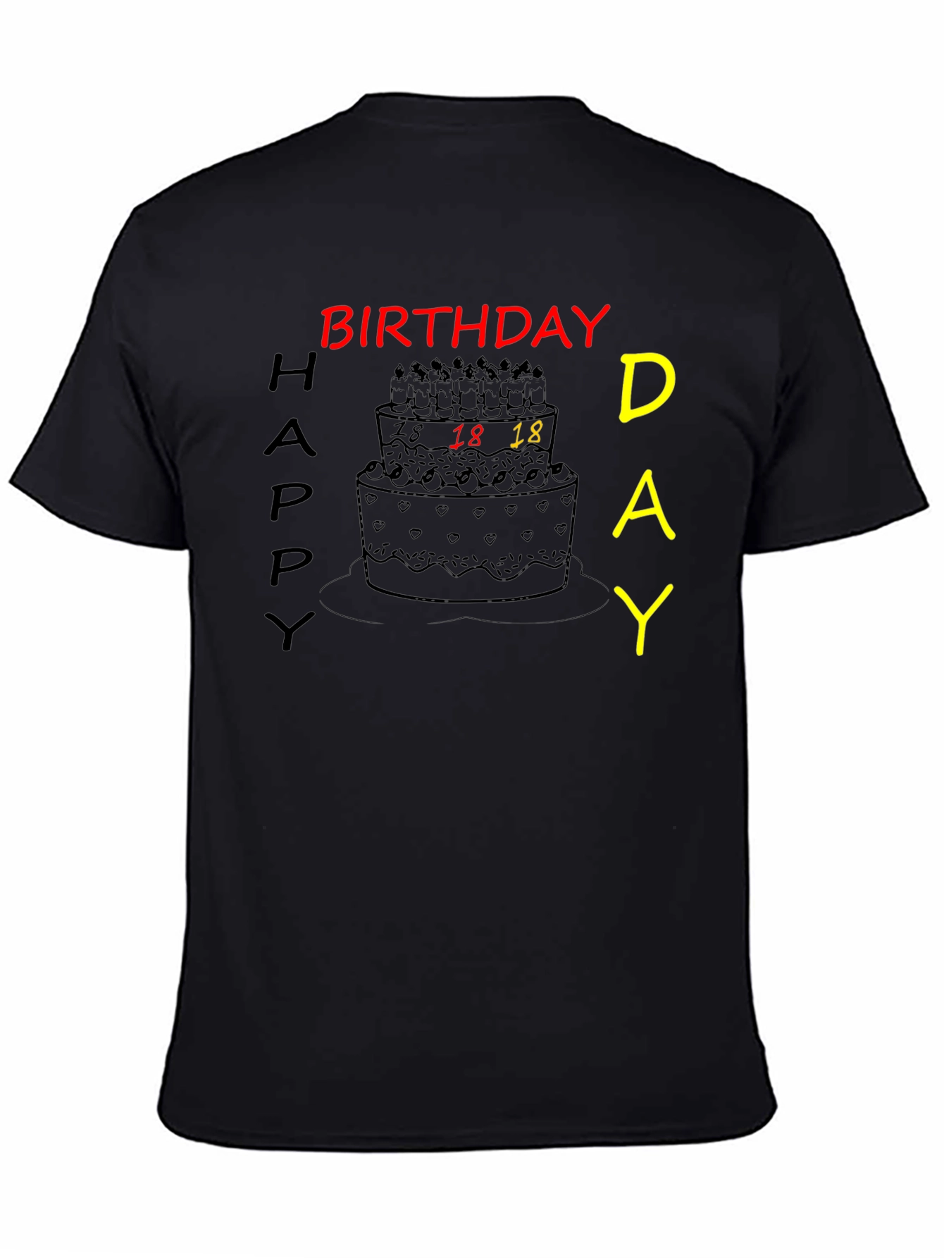 Birthday Cake Graphic Tee - 18th Birthday Shirt