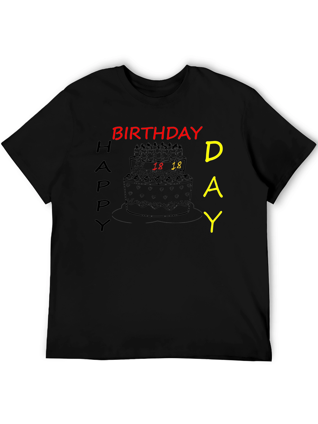 Birthday Cake Graphic Tee - 18th Birthday Shirt