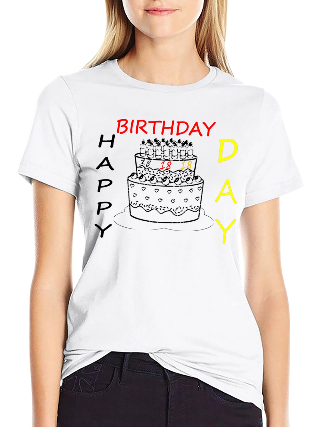 Birthday Cake Graphic Tee - 18th Birthday Shirt