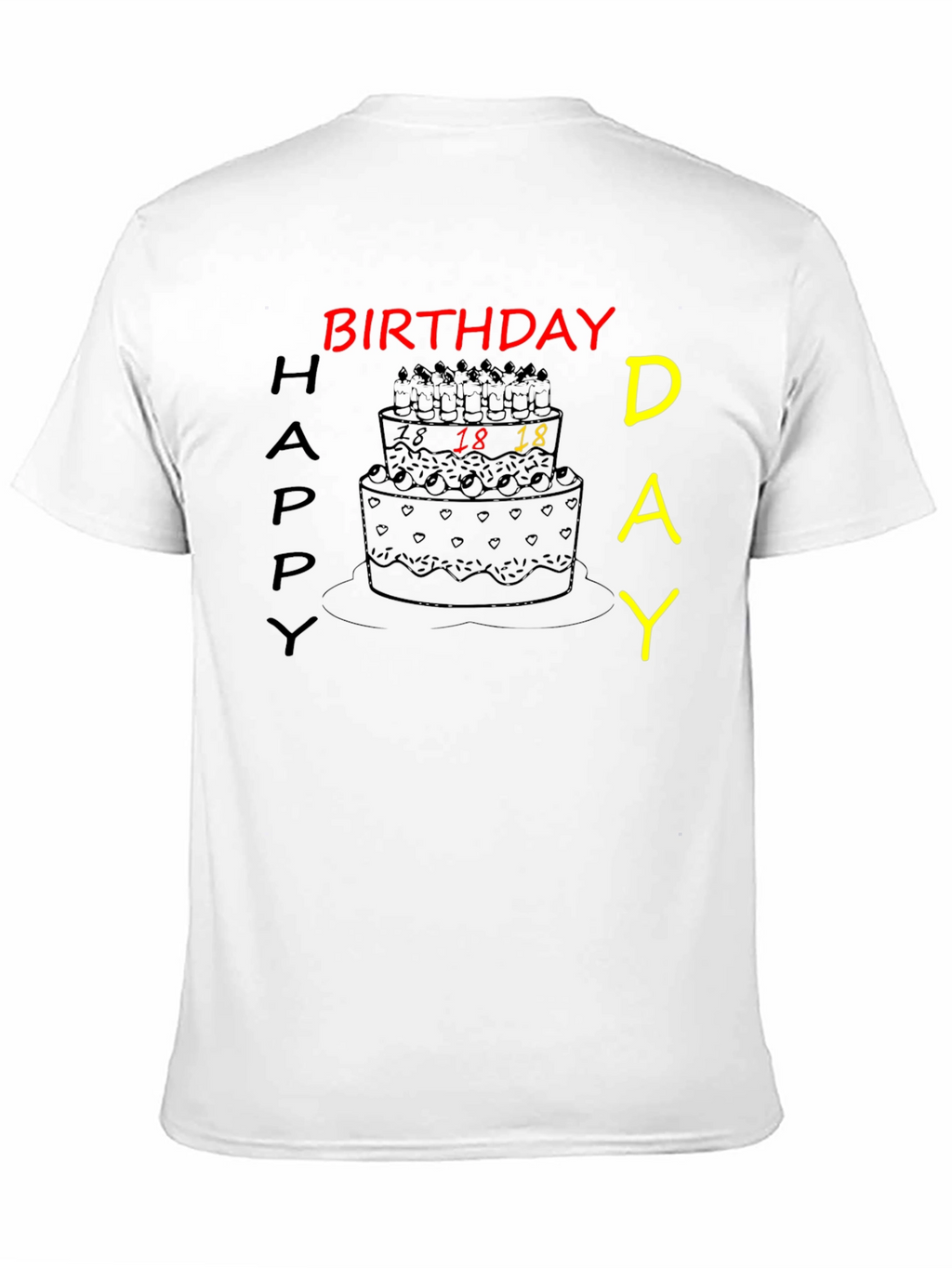 Birthday Cake Graphic Tee - 18th Birthday Shirt