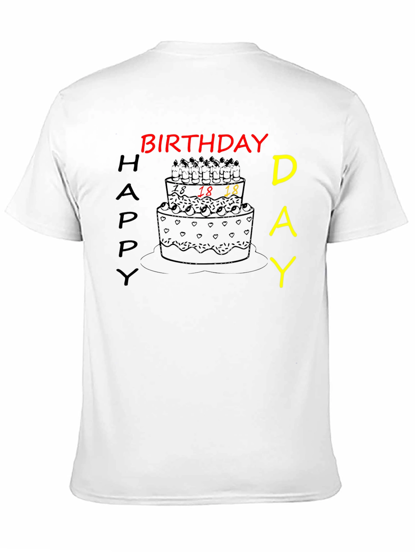Birthday Cake Graphic Tee - 18th Birthday Shirt