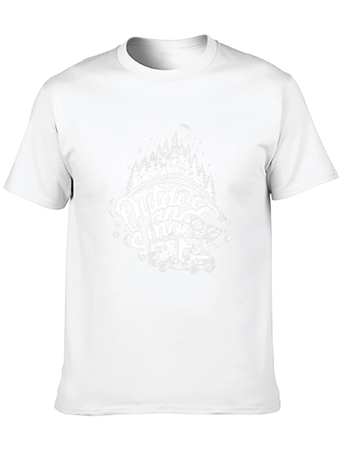 Outdoor and Smore Black Graphic T-Shirt