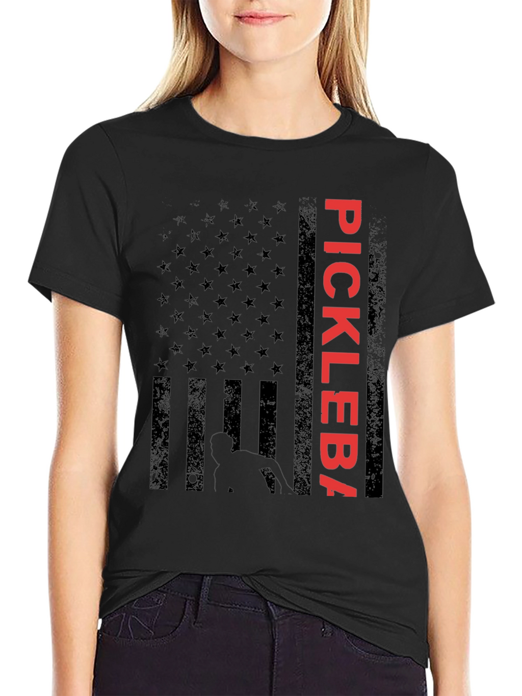 Pickleball American Flag Graphic Tee
