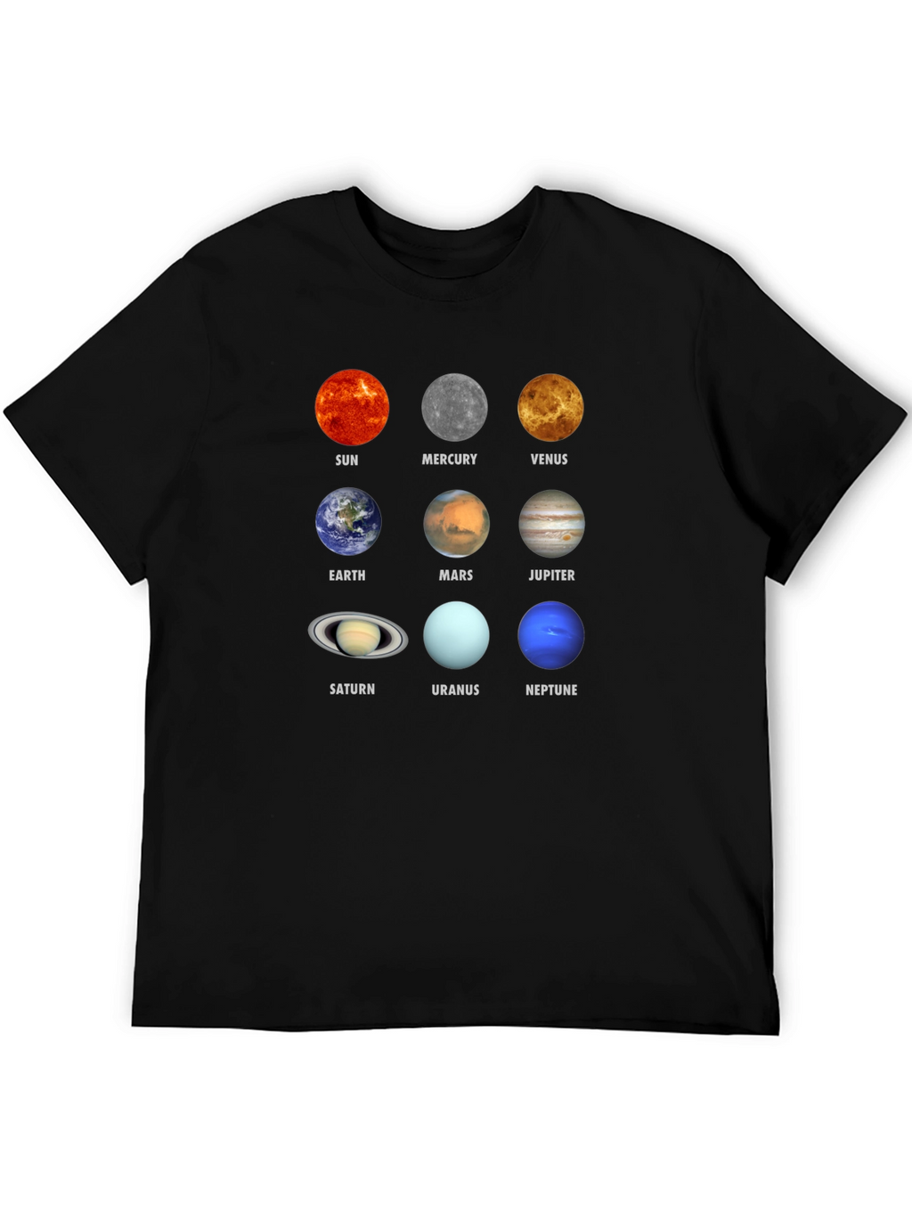 Planets Graphic T-Shirt - Space Science Tee