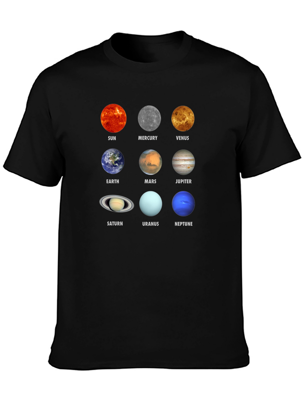 Planets Graphic T-Shirt - Space Science Tee