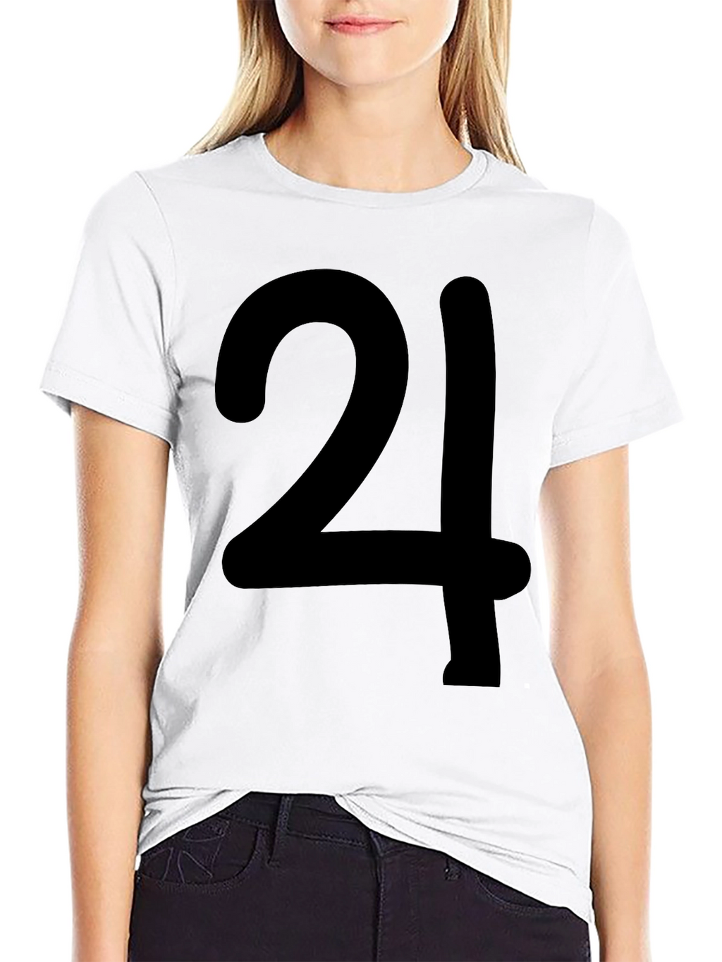 Bold Number 24 Graphic Print T-Shirt