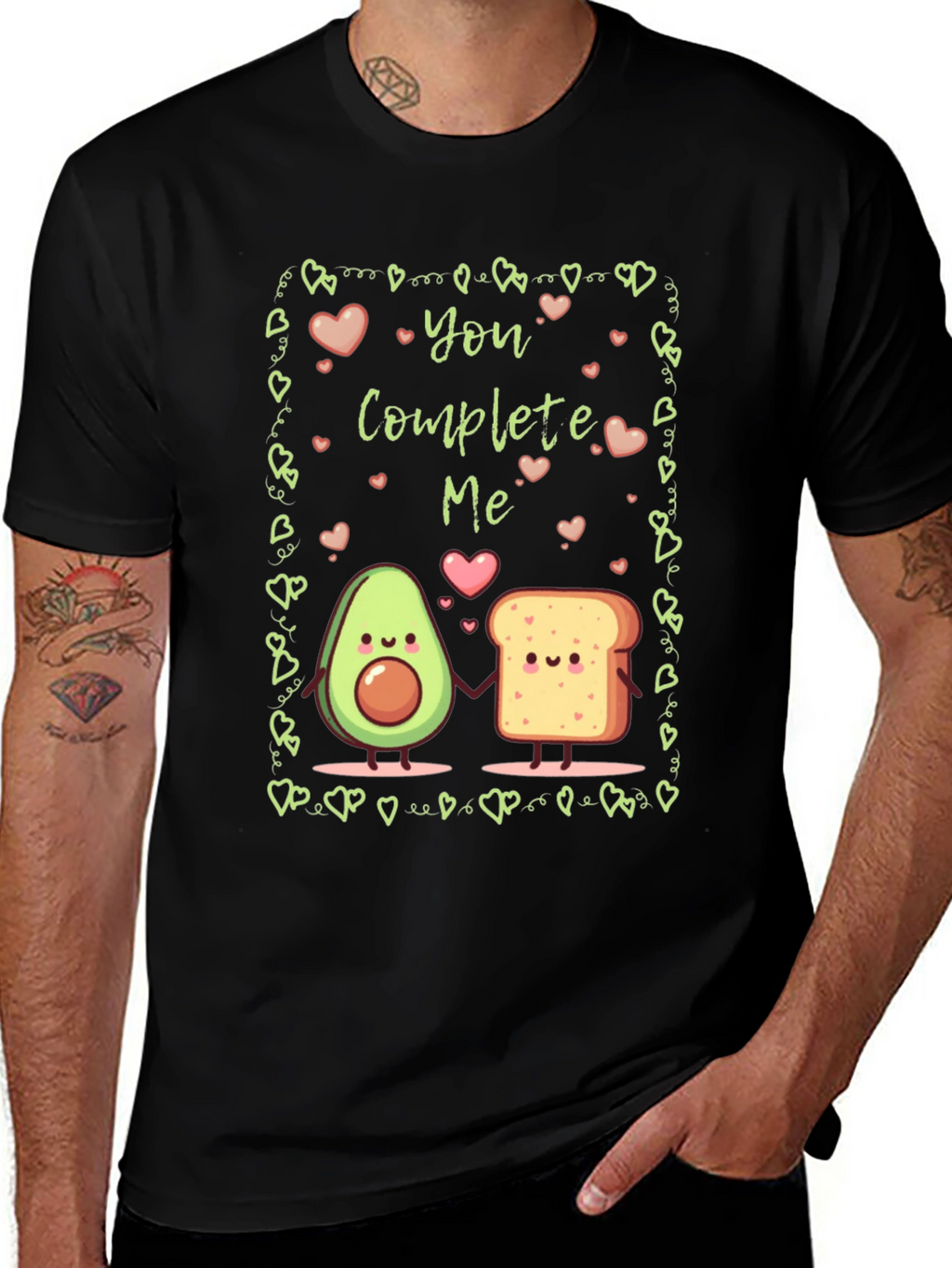 You Complete Me Avocado Toast Graphic T-Shirt