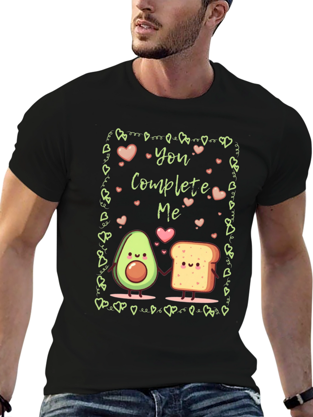 You Complete Me Avocado Toast Graphic T-Shirt
