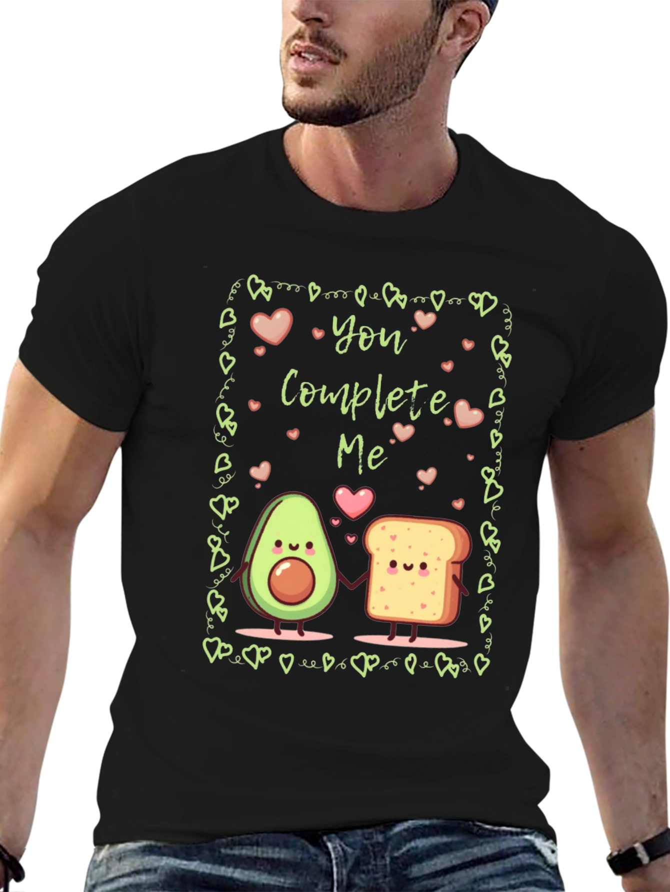 You Complete Me Avocado Toast Graphic T-Shirt