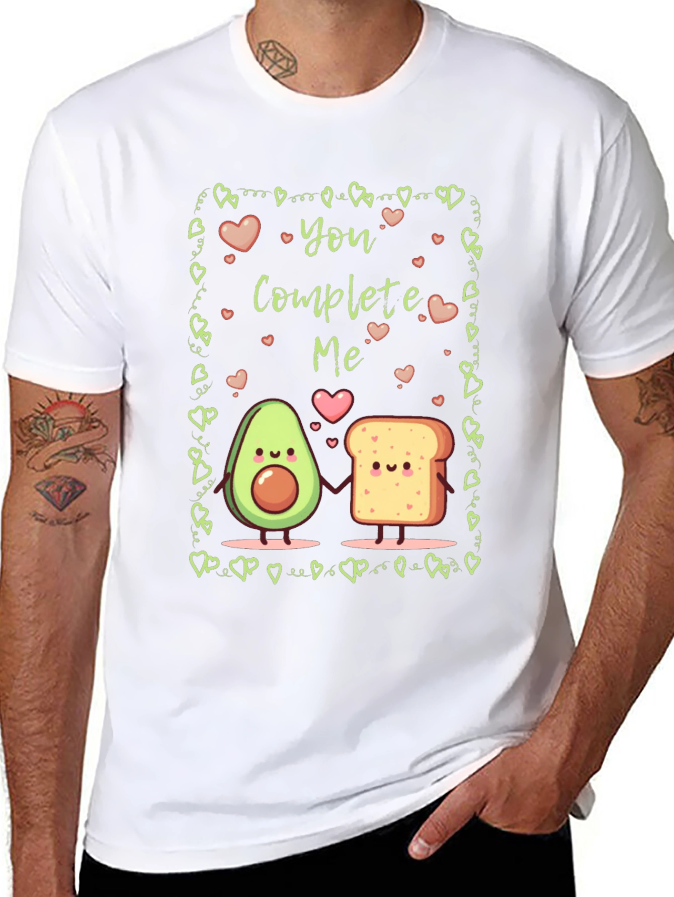 You Complete Me Avocado Toast Graphic T-Shirt