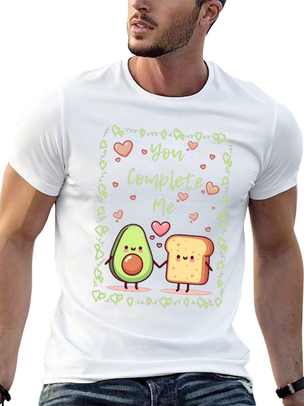 You Complete Me Avocado Toast Graphic T-Shirt