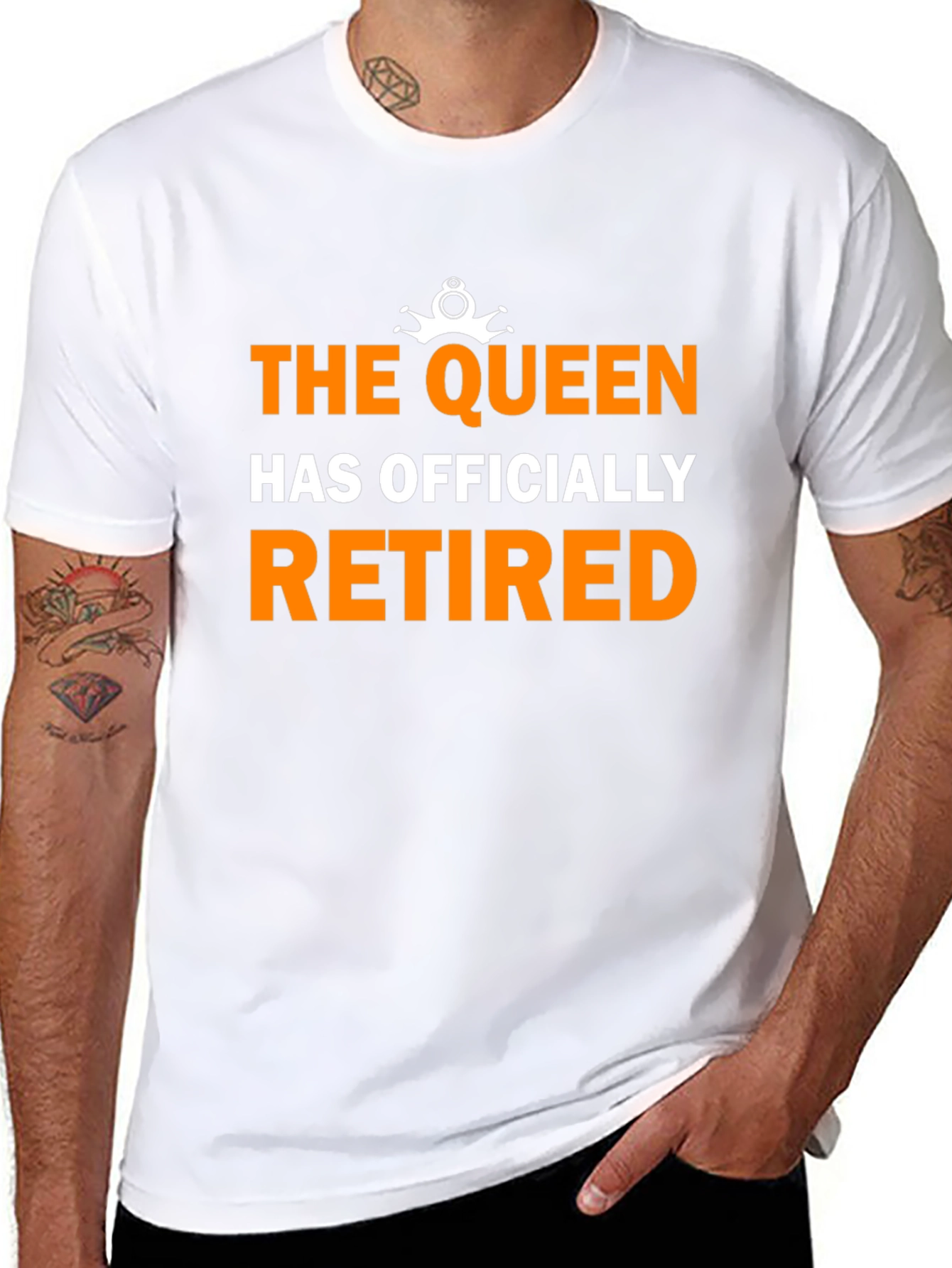 The Queen Has Officially Retired Funny Black T-Shirt